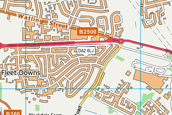 DA2 6LJ map - OS VectorMap District (Ordnance Survey)