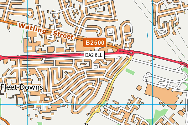 DA2 6LL map - OS VectorMap District (Ordnance Survey)