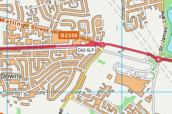 DA2 6LP map - OS VectorMap District (Ordnance Survey)