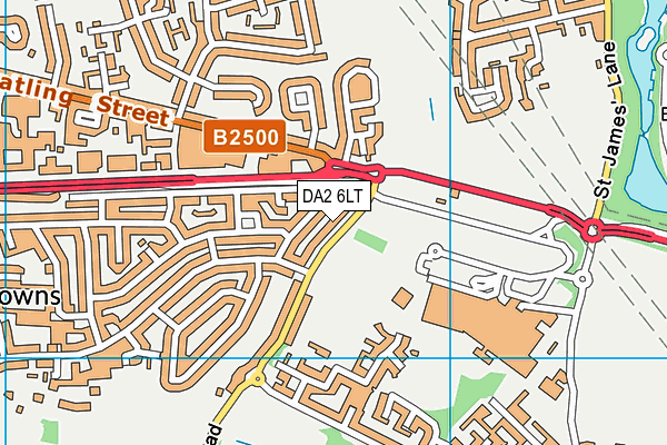DA2 6LT map - OS VectorMap District (Ordnance Survey)