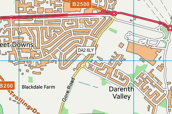 DA2 6LY map - OS VectorMap District (Ordnance Survey)