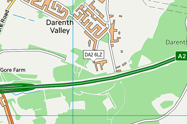 DA2 6LZ map - OS VectorMap District (Ordnance Survey)