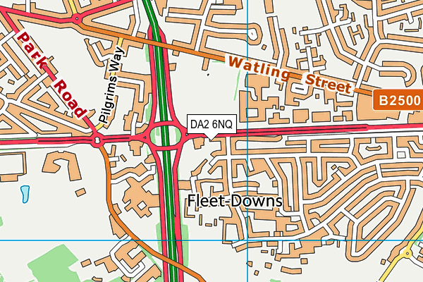 DA2 6NQ map - OS VectorMap District (Ordnance Survey)