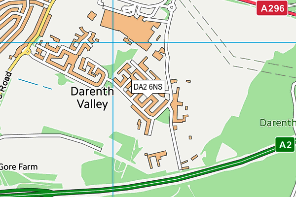 DA2 6NS map - OS VectorMap District (Ordnance Survey)