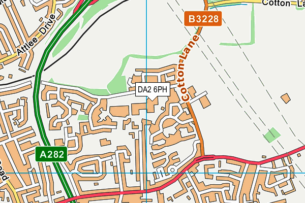 DA2 6PH map - OS VectorMap District (Ordnance Survey)