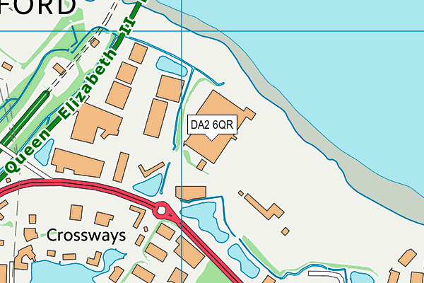 DA2 6QR map - OS VectorMap District (Ordnance Survey)