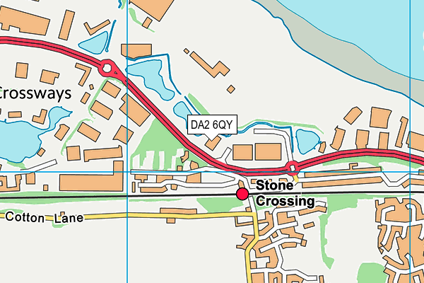 DA2 6QY map - OS VectorMap District (Ordnance Survey)