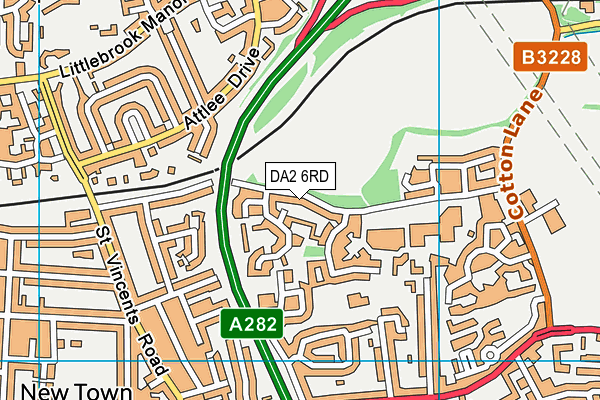 DA2 6RD map - OS VectorMap District (Ordnance Survey)