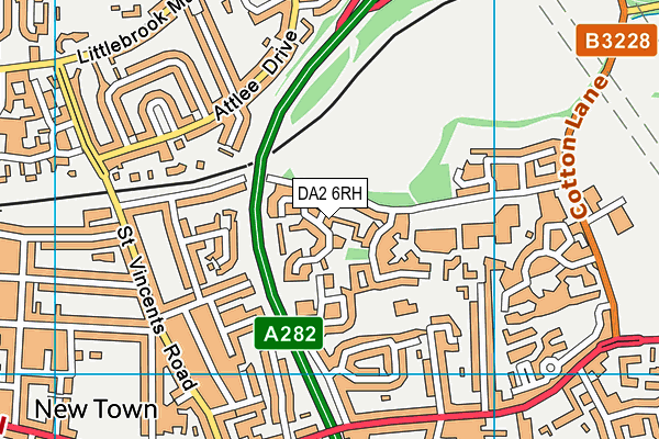 DA2 6RH map - OS VectorMap District (Ordnance Survey)