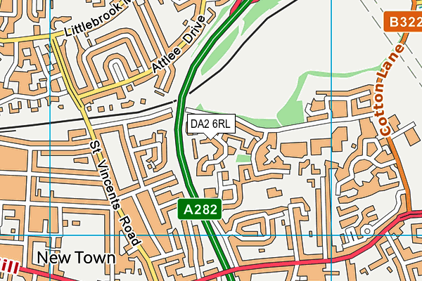 DA2 6RL map - OS VectorMap District (Ordnance Survey)