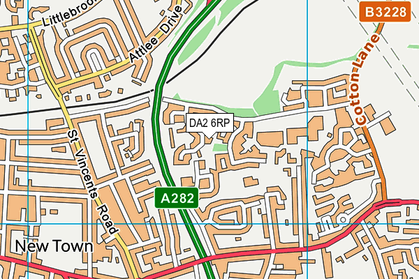 DA2 6RP map - OS VectorMap District (Ordnance Survey)