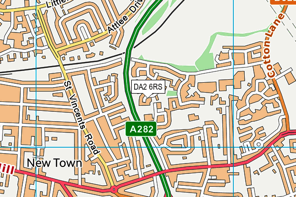 DA2 6RS map - OS VectorMap District (Ordnance Survey)