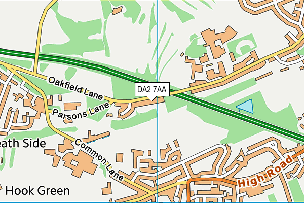 DA2 7AA map - OS VectorMap District (Ordnance Survey)