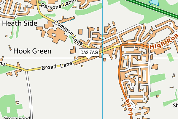 DA2 7AG map - OS VectorMap District (Ordnance Survey)