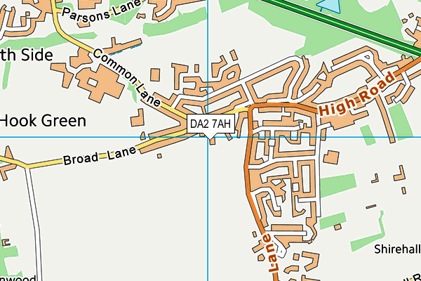 DA2 7AH map - OS VectorMap District (Ordnance Survey)