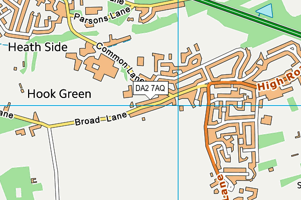 DA2 7AQ map - OS VectorMap District (Ordnance Survey)