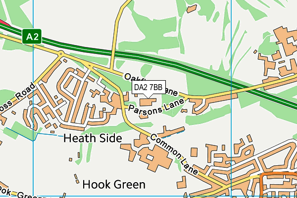 Wilmington Grammar School for Girls map (DA2 7BB) - OS VectorMap District (Ordnance Survey)