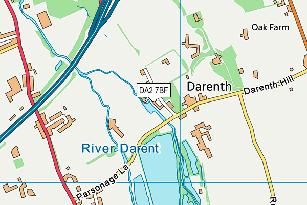 DA2 7BF map - OS VectorMap District (Ordnance Survey)