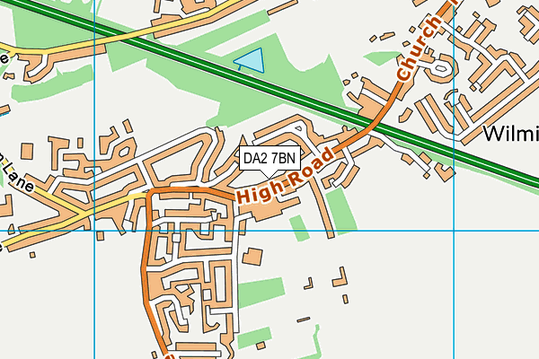 DA2 7BN map - OS VectorMap District (Ordnance Survey)