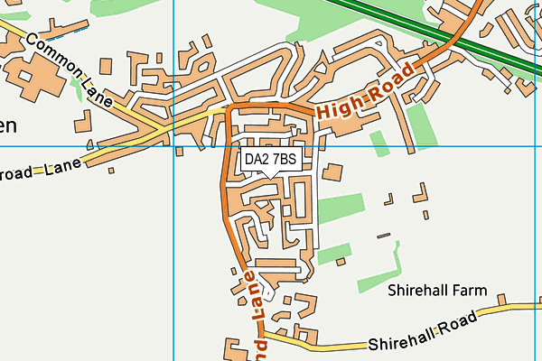 DA2 7BS map - OS VectorMap District (Ordnance Survey)