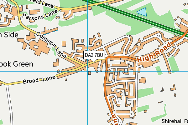 DA2 7BU map - OS VectorMap District (Ordnance Survey)