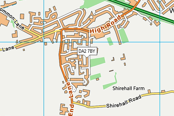 DA2 7BY map - OS VectorMap District (Ordnance Survey)