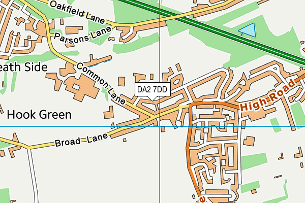 DA2 7DD map - OS VectorMap District (Ordnance Survey)