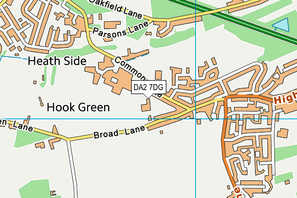 DA2 7DG map - OS VectorMap District (Ordnance Survey)