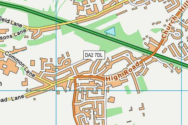 DA2 7DL map - OS VectorMap District (Ordnance Survey)