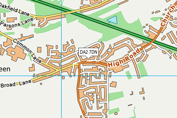 DA2 7DN map - OS VectorMap District (Ordnance Survey)