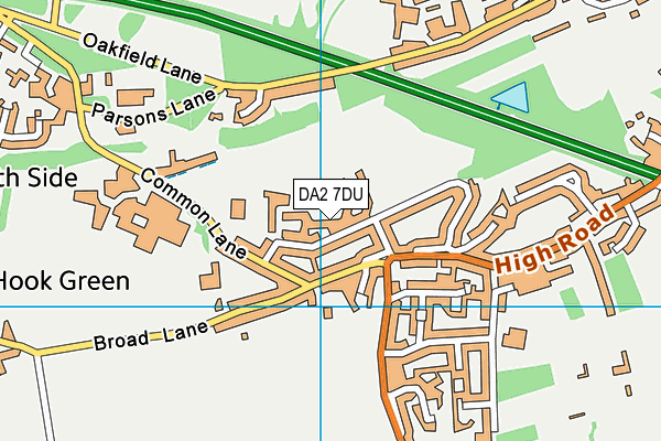 DA2 7DU map - OS VectorMap District (Ordnance Survey)