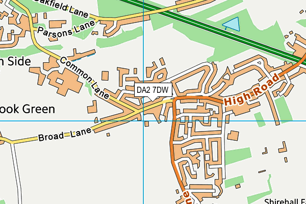 DA2 7DW map - OS VectorMap District (Ordnance Survey)