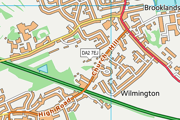DA2 7EJ map - OS VectorMap District (Ordnance Survey)