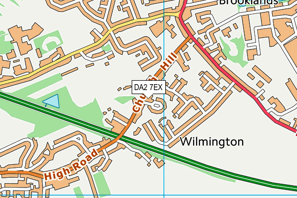 DA2 7EX map - OS VectorMap District (Ordnance Survey)