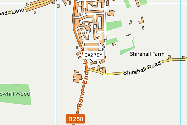 DA2 7EY map - OS VectorMap District (Ordnance Survey)
