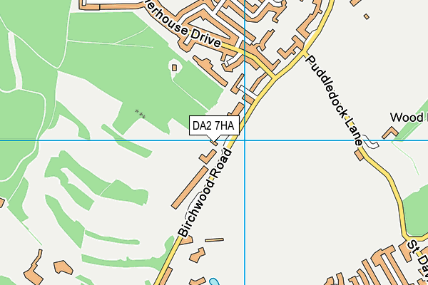 DA2 7HA map - OS VectorMap District (Ordnance Survey)