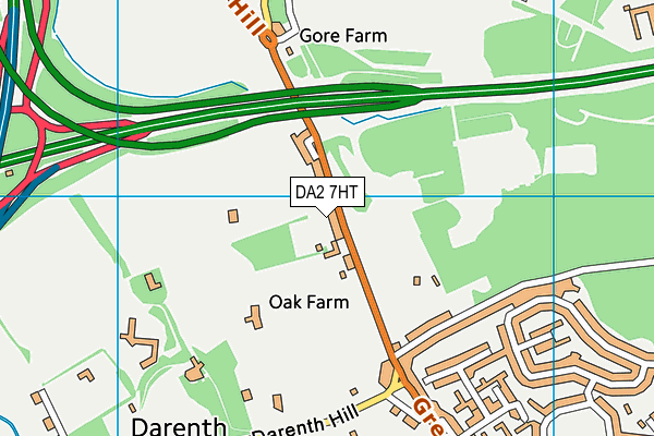 DA2 7HT map - OS VectorMap District (Ordnance Survey)