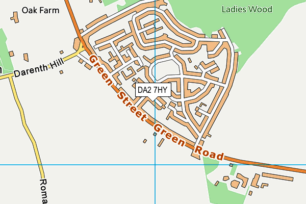 DA2 7HY map - OS VectorMap District (Ordnance Survey)