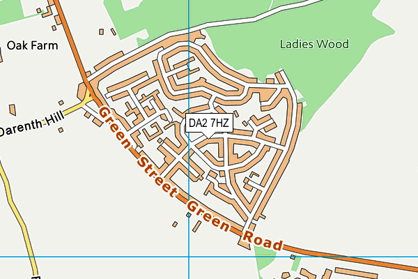 DA2 7HZ map - OS VectorMap District (Ordnance Survey)