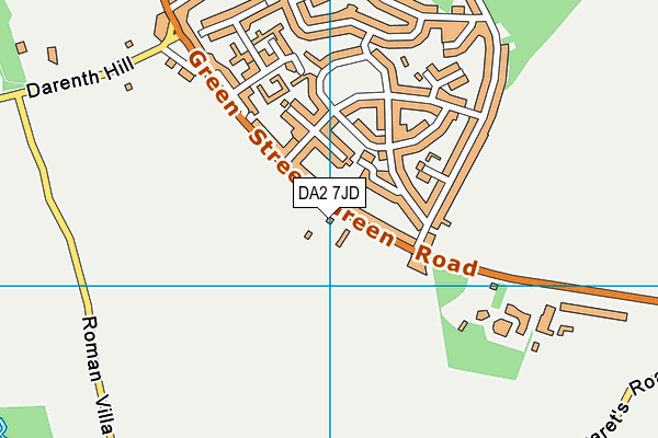 DA2 7JD map - OS VectorMap District (Ordnance Survey)