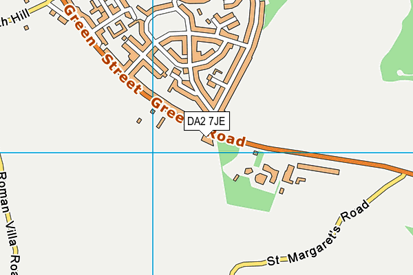 DA2 7JE map - OS VectorMap District (Ordnance Survey)