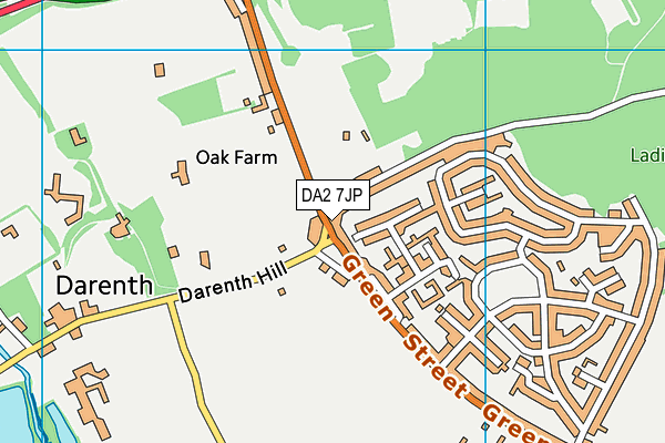 DA2 7JP map - OS VectorMap District (Ordnance Survey)