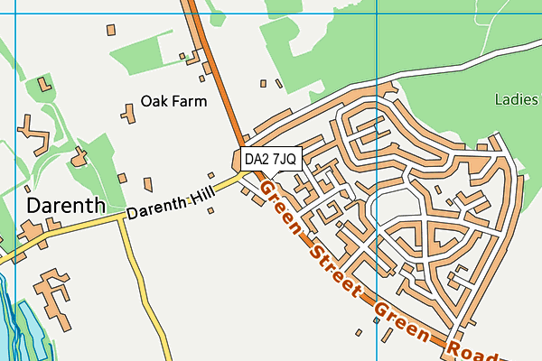 DA2 7JQ map - OS VectorMap District (Ordnance Survey)
