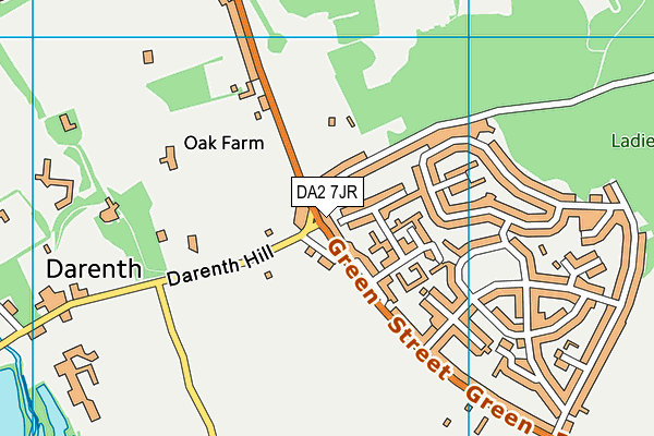 DA2 7JR map - OS VectorMap District (Ordnance Survey)