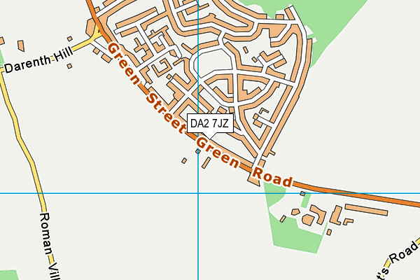DA2 7JZ map - OS VectorMap District (Ordnance Survey)