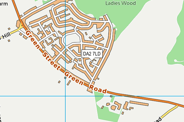 DA2 7LD map - OS VectorMap District (Ordnance Survey)