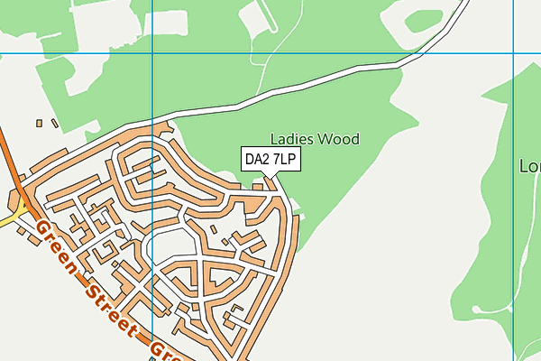 DA2 7LP map - OS VectorMap District (Ordnance Survey)