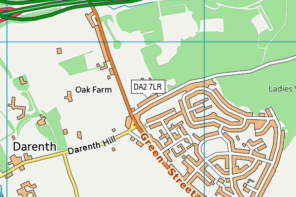 Waller Park map (DA2 7LR) - OS VectorMap District (Ordnance Survey)