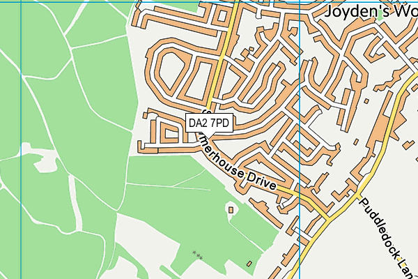 DA2 7PD map - OS VectorMap District (Ordnance Survey)
