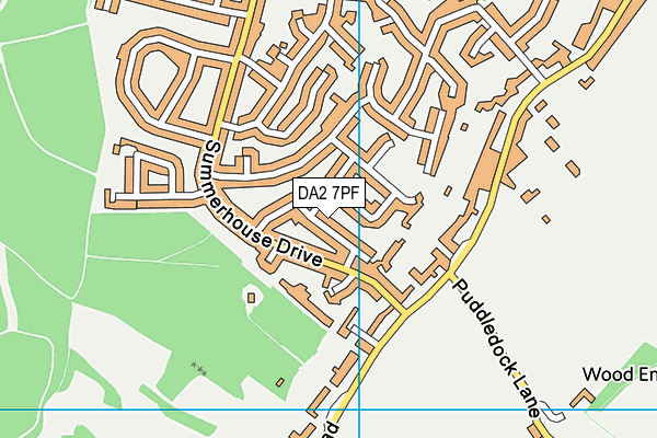 DA2 7PF map - OS VectorMap District (Ordnance Survey)